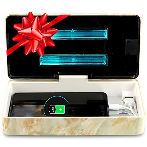  JJ CARE UV Disinfecting Box, UV Phone Sanitizer Box, UV Sterilizer for Home Items, Beauty & Nail Tools, Office & Clinic Use - Marble