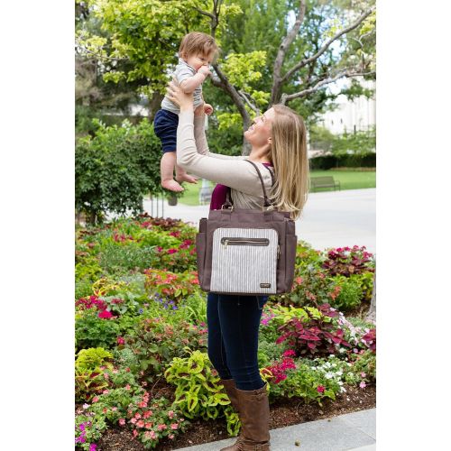  JJ Cole Freeman Diaper Bag, Dashed Stripe