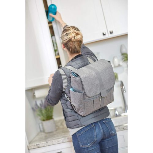  JJ Cole Backpack Diaper Bag, Gray Heather