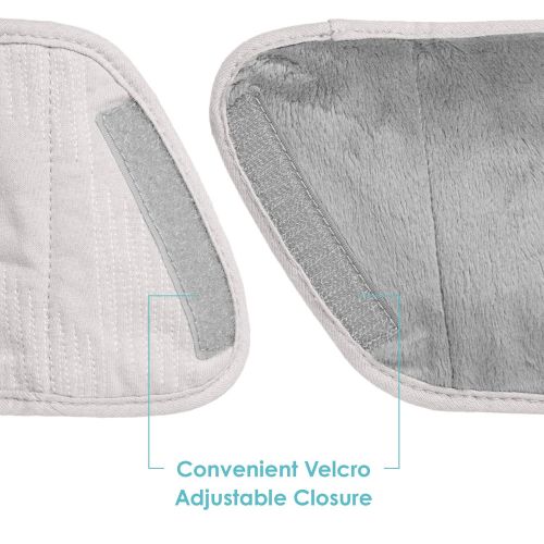  JJ Cole - Reversible Strap Covers, Seat Belt Cushion to Support Infants and Toddlers in the Car Seat or Stroller, Grey Herringbone, Birth and Up