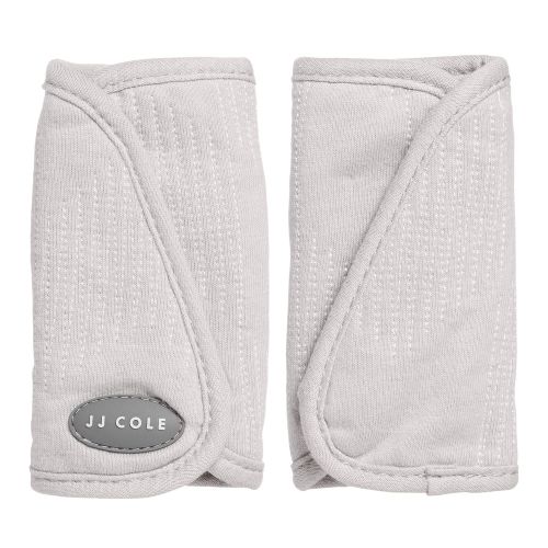  JJ Cole - Reversible Strap Covers, Seat Belt Cushion to Support Infants and Toddlers in the Car Seat or Stroller, Grey Herringbone, Birth and Up