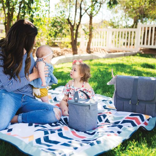  [아마존베스트]JJ Cole All-Purpose Outdoor Baby Blanket, Lightweight & Water-Resistant, Fractal, 5 x 5