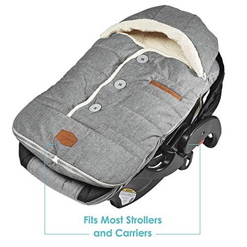  [아마존베스트]JJ Cole - Urban Bundleme, Canopy Style Bunting Bag to Protect Baby from Cold & Winter Weather in Car Seats & Strollers, Graphite, Infant