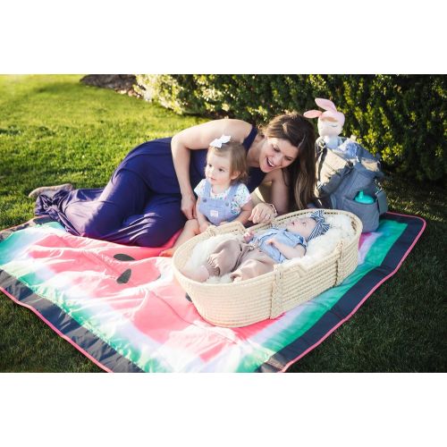  [아마존베스트]JJ Cole All-Purpose Outdoor Baby Blanket, Lightweight & Water-Resistant, Watermelon, 5 x 5