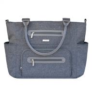 [아마존베스트]JJ Cole Caprice Stylish Diaper Bag with No Slip Grips and multiple pockets, Gray Heather