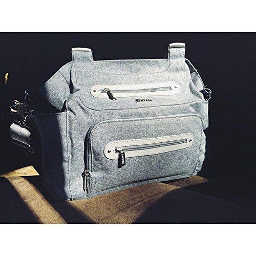  [아마존베스트]JJ Cole Caprice Stylish Diaper Bag with No Slip Grips and multiple pockets, Gray Heather