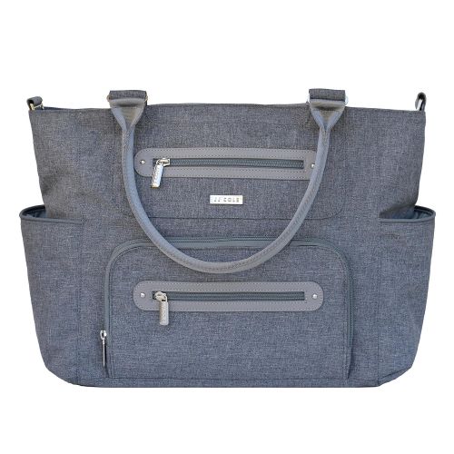  [아마존베스트]JJ Cole Caprice Stylish Diaper Bag with No Slip Grips and multiple pockets, Gray Heather