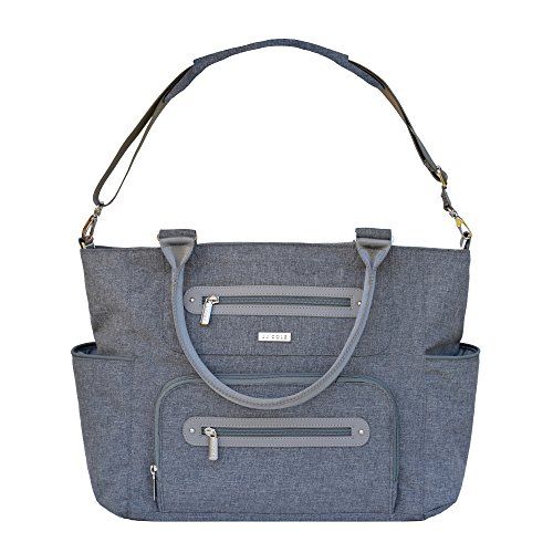  [아마존베스트]JJ Cole Caprice Stylish Diaper Bag with No Slip Grips and multiple pockets, Gray Heather