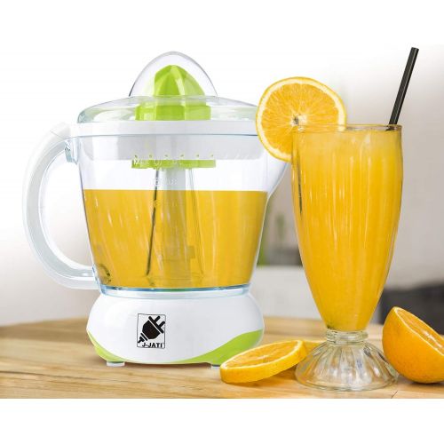  [아마존베스트]J-Jati Citrus Juicer Extractor: Compact Juicer for Healthy Juice, Oranges, Lemons, Limes, Grapefruit & other Citrus Fruit with Easy Pour Spout + 32 oz Pitcher White