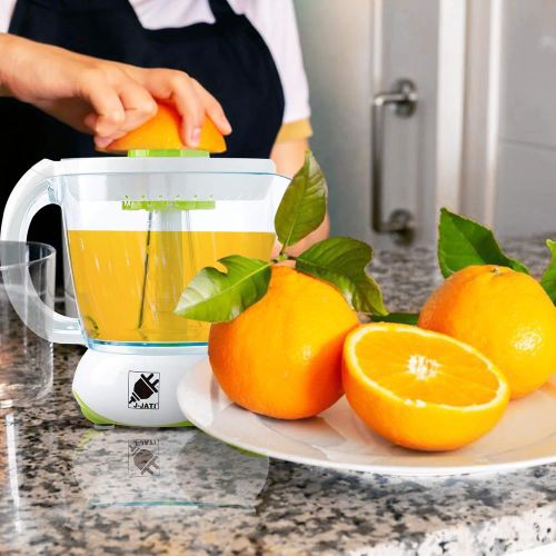  [아마존베스트]J-Jati Citrus Juicer Extractor: Compact Juicer for Healthy Juice, Oranges, Lemons, Limes, Grapefruit & other Citrus Fruit with Easy Pour Spout + 32 oz Pitcher White