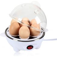 [아마존베스트]J-Jati Egg Boiler, Electric Egg Boiler, soft, medium, or Hard Boiled Eggs, Measuring Cup Included, Steamer Boiler 7 Hard Egg Capacity, Automatic Shut Off, White