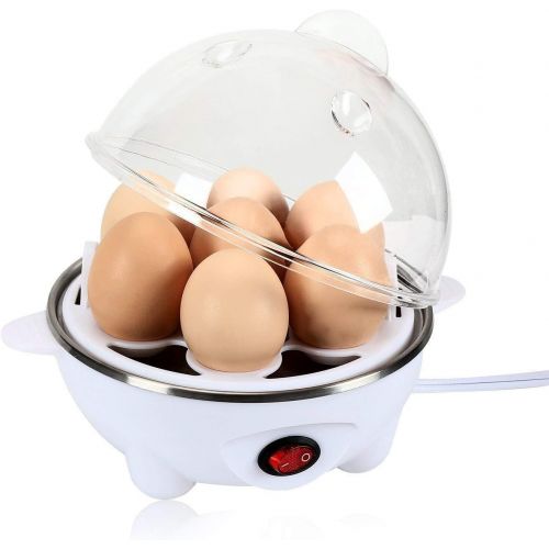  [아마존베스트]J-Jati Egg Boiler, Electric Egg Boiler, soft, medium, or Hard Boiled Eggs, Measuring Cup Included, Steamer Boiler 7 Hard Egg Capacity, Automatic Shut Off, White