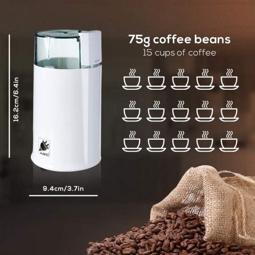  [아마존베스트]J-Jati Electric Coffee Grinder Mill with Large Grinding Capacity and HD Motor Spices, Hyper-grind Herbs, Nuts, Grains, Grinder, electric coffee grinder