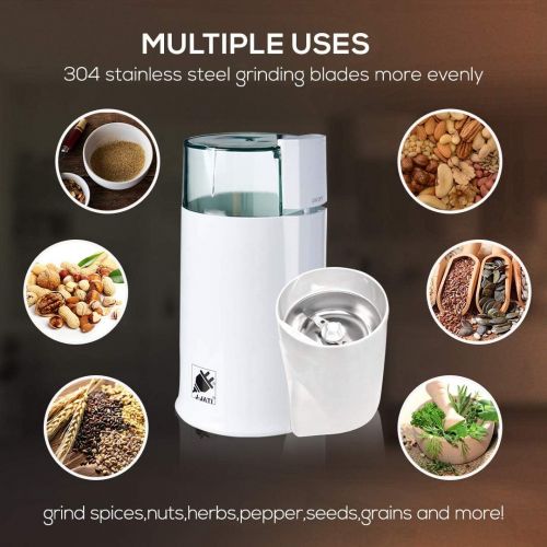  [아마존베스트]J-Jati Electric Coffee Grinder Mill with Large Grinding Capacity and HD Motor Spices, Hyper-grind Herbs, Nuts, Grains, Grinder, electric coffee grinder