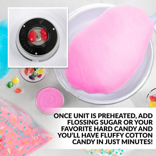  [아마존베스트]J-JATI Cotton Candy Maker, Electric Cotton Candy Maker, Hard Candy Maker, Sugar-Free Candy Machine family fun In-home cotton candy machine, Bright Colorful Style