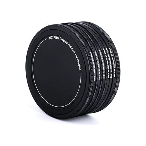  JJC Metal Lens Filter Stack Cap Filter Protective Case for 67mm Ultraviolet UV Filter Circular Polarizer CPL Filter Neutral Density ND Filter and More Filters in 67mm Thread Size,Upgraded Slim Version