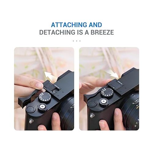  JJC Deluxe Metal Thumb Up Grip for Leica Q3 Camera, Hot Shoe Thumb Rest Support Grip for Stable and Safe Hand Hold, with Anti-Scratch Silicone Pad, Not Affect The Use of Camera Buttons