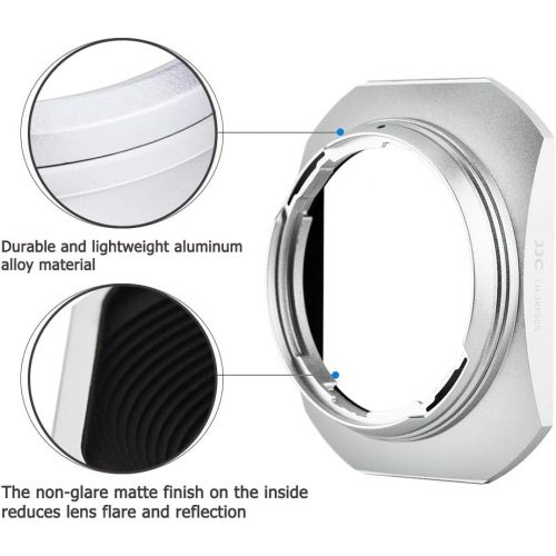  JJC Bayonet Square Metal Lens Hood Shade w/Hood Cap Protector for Fujifilm Fujinon XF 50mm F2 R WR Lens on Camera X-T30 X-T20 X-T10 X-T4 X-T3 X-T2 X-T1 X-Pro3 X-Pro2 X-Pro1 X-H1 X-E3 X