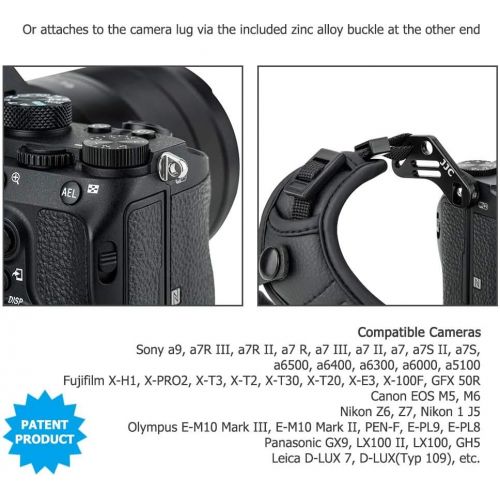  JJC Mirrorless Camera Wrist Hand Strap Grip for Fuji Fujifilm GFX 50S X-H1 X-Pro2 X-Pro1 X-T3 X-T2 X-T1 XT3 XT2 XT1 X-T30 X-T20 X-T10 XT30 XT20 XT10 X-E3 X-E2S X-E2 X-E1 X100F X100T X1