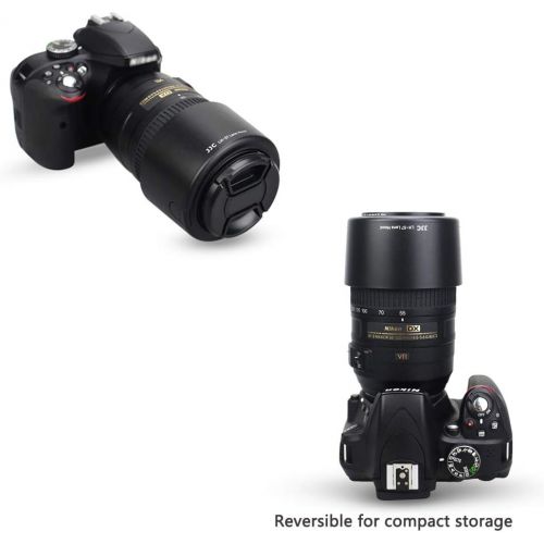  JJC Reversible Dedicated Lens Hood Shade for Nikon AF-S DX NIKKOR 55-300mm f/4.5-5.6G ED VR Zoom Lens, Nikon HB-57 Replacement Lens Hood
