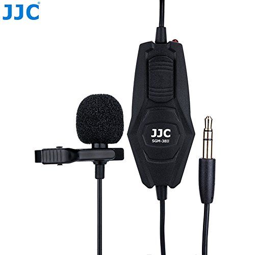  JJC 7Meters / 23Feet Omnidirectional Lavalier Microphone for Camera Camcorders Handy Recorder Audio Recording fits Canon Nikon Sony Fujifilm Zoom Tascam 3.5mm/6.35mm Microphone Lin