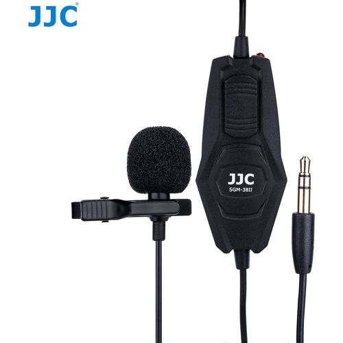  JJC 7Meters / 23Feet Omnidirectional Lavalier Microphone for Camera Camcorders Handy Recorder Audio Recording fits Canon Nikon Sony Fujifilm Zoom Tascam 3.5mm/6.35mm Microphone Lin