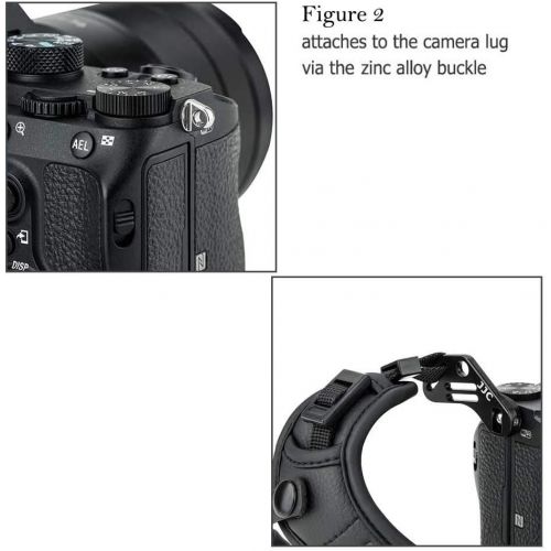  JJC Mirrorless Camera Hand Grip Wrist Strap for Fuji Fujifilm X-T30 X-T20 X-T10 X-S10 X-PRO2 X-T3 X-T2 Sony a6600 a6500 a6400 a6300 a6100 a6000 A7 II III A7R II III IV A7S II A7SIII A7