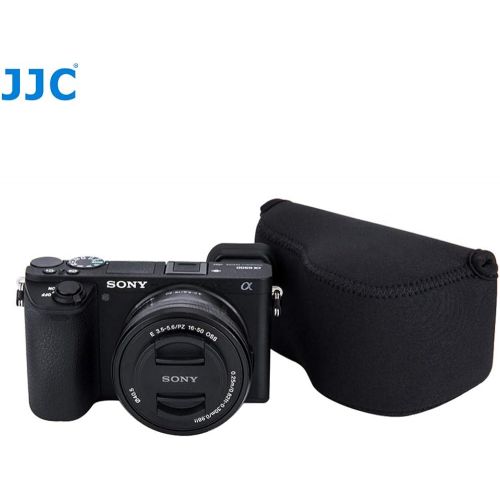  JJC Ultra Light Neoprene Black Camera Case for A6600/A6500/A6400/A6300/A6100/A6000 with 16-50mm lens, RX1RII, SX420IS, LX100II, fp, fp L and other camera with lens up to 4.7 x 2.9