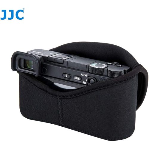  JJC Ultra Light Neoprene Black Camera Case for A6600/A6500/A6400/A6300/A6100/A6000 with 16-50mm lens, RX1RII, SX420IS, LX100II, fp, fp L and other camera with lens up to 4.7 x 2.9