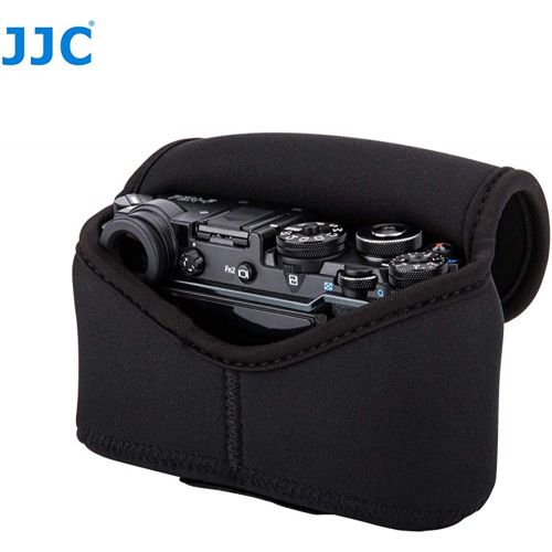  JJC Ultra Light Neoprene Black Camera Case for A6600/A6500/A6400/A6300/A6100/A6000 with 16-50mm lens, RX1RII, SX420IS, LX100II, fp, fp L and other camera with lens up to 4.7 x 2.9