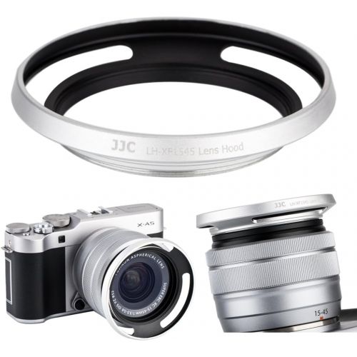  JJC 52mm Screw In Lens Hood Shade Cover for Fujifilm Fuji Fujinon XC 15-45mm F3.5-5.6 OIS PZ Lens on Camera X-T30 II X-T30II X-T20 X-T10 X-T200 X-T100 X-E4 X-E3 X-E2S XE2 X-S10 X-T4 X-