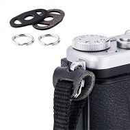 JJC Camera Strap Eyelet Lug Split O Ring Adapter & Leather Cover for Nikon ZFC Z fc Sony ZV-E10 A6600 A6500 A6400 A6300 A6100 A6000 A7C A7R IV A7S III II Fujifilm X-E4 X-T4 X-T3 X-S10