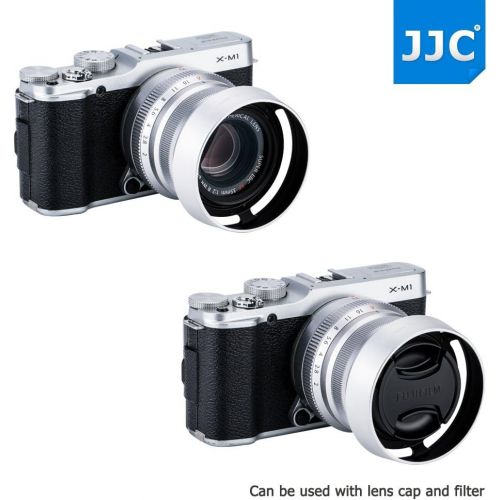  JJC Bayonet Metal Lens Hood for Fujifilm Fujinon XC 35mm F2 & XF 35mm F2 & XF 23mm F2 R WR Lens on Camera X-S10 X-E4 X-T4 X-Pro3 X-Pro2 X-T3 X-T2 X-T30 X-T20 X-E3 X-T200 X-A7 Replace F