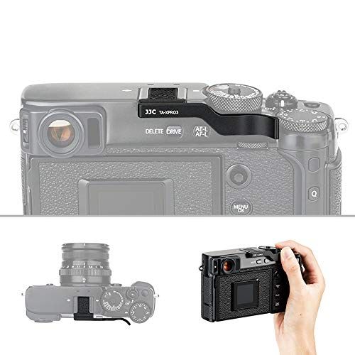  JJC Metal Thumbs Up Grip for Fuji Fujifilm X-PRO3 XPRO3 X-PRO2 XPRO2 with Hot Shoe Cover Protector Not Interfere with Controls of Camera