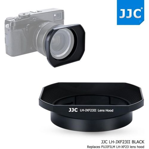  JJC Bayonet Square Metal Lens Hood for Fujifilm Fujinon XF 23mm F1.4 & 56mm F1.2 Lens on Camera XS10 X-S10 X-E4 XE4 XT4 XT3 XT2 XT1 XPro3 XPro2 XT30 XT20 Replace Fuji LH-XF23 Fit Origi