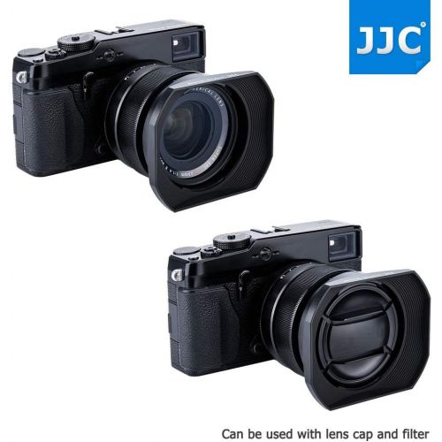  JJC Bayonet Square Metal Lens Hood for Fujifilm Fujinon XF 23mm F1.4 & 56mm F1.2 Lens on Camera XS10 X-S10 X-E4 XE4 XT4 XT3 XT2 XT1 XPro3 XPro2 XT30 XT20 Replace Fuji LH-XF23 Fit Origi