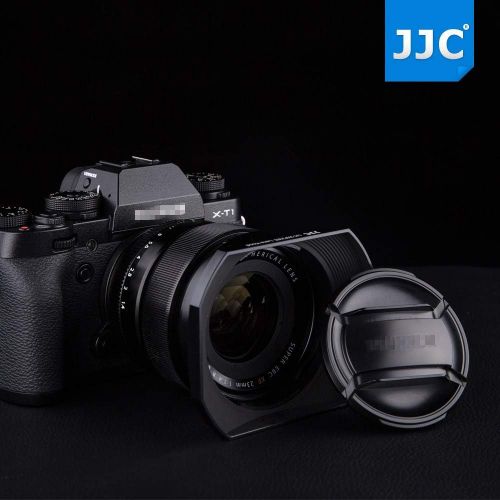  JJC Bayonet Square Metal Lens Hood for Fujifilm Fujinon XF 23mm F1.4 & 56mm F1.2 Lens on Camera XS10 X-S10 X-E4 XE4 XT4 XT3 XT2 XT1 XPro3 XPro2 XT30 XT20 Replace Fuji LH-XF23 Fit Origi