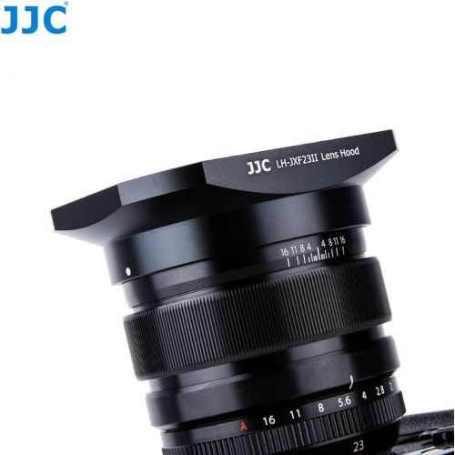  JJC Bayonet Square Metal Lens Hood for Fujifilm Fujinon XF 23mm F1.4 & 56mm F1.2 Lens on Camera XS10 X-S10 X-E4 XE4 XT4 XT3 XT2 XT1 XPro3 XPro2 XT30 XT20 Replace Fuji LH-XF23 Fit Origi