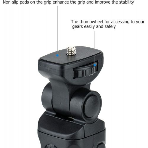  JJC Vlog Shooting Grip Camera Tabletop Tripod With 360° Pan and 180° Tilt Design for Sony RX100 VII VI ZV-1 Fuji Fujifilm X-S10 X-T200 Canon G7X Mark III II M50 M6 Mark II Nikon Z50 Pa