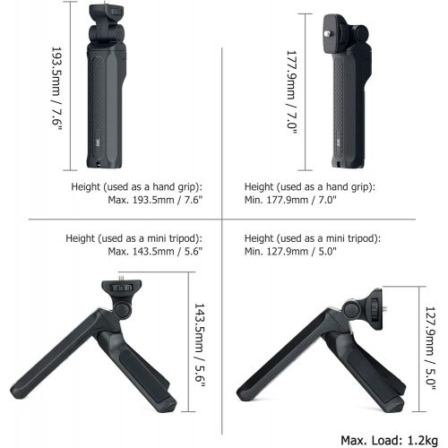  JJC Vlog Shooting Grip Camera Tabletop Tripod With 360° Pan and 180° Tilt Design for Sony RX100 VII VI ZV-1 Fuji Fujifilm X-S10 X-T200 Canon G7X Mark III II M50 M6 Mark II Nikon Z50 Pa