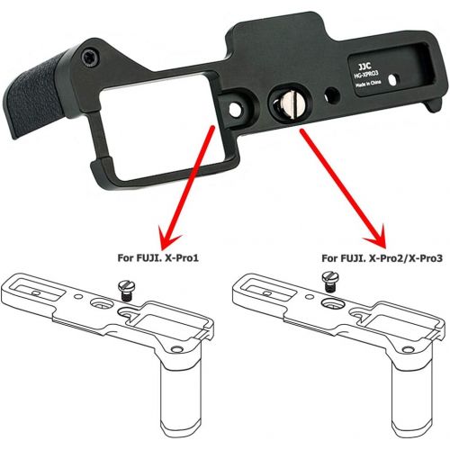  JJC Metal Hand Grip L Bracket for Fujifilm X-Pro3 X-Pro2 X-Pro1 Anti-Slip Holder, w/Battery Compartment Opening & Arca Swiss Type Quick Release Tripod Mount, Replaces Fuji MHG-XPRO3 MH