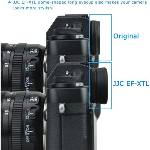  JJC Eyecup Finder Eyepiece EF-XT L Replacement for Fuji X-T4 X-T3 X-T2 XT4 XT3 XT2 XT1 X-H1 XH1 GFX100S GFX100 GFX 50S GFX50S II Camera Viewfinder Eyeshade Replaces Fuji Eye Cup EF