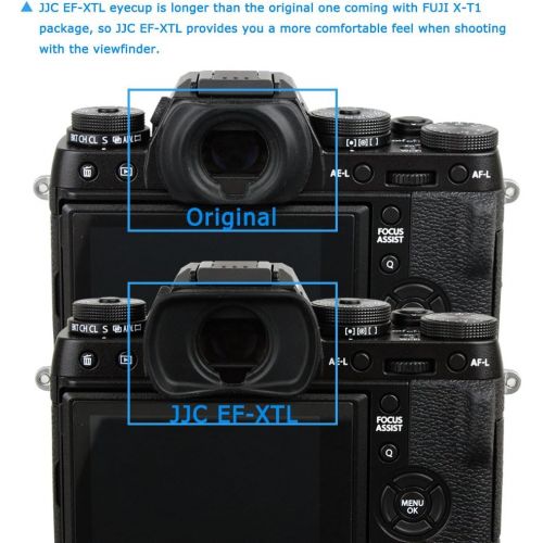  JJC Eyecup Finder Eyepiece EF-XT L Replacement for Fuji X-T4 X-T3 X-T2 XT4 XT3 XT2 XT1 X-H1 XH1 GFX100S GFX100 GFX 50S GFX50S II Camera Viewfinder Eyeshade Replaces Fuji Eye Cup EF