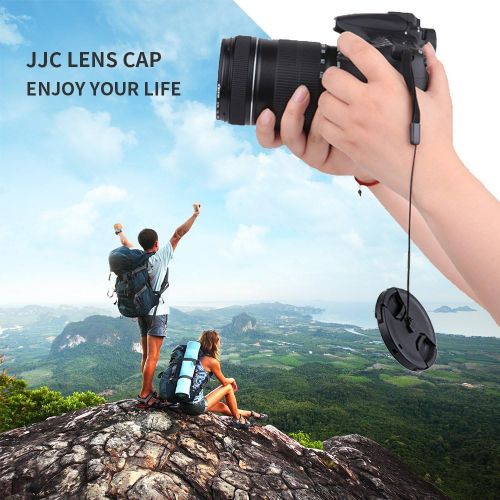  49mm Center Snap-on Lens Cap JJC Camera Front Lens Cover for Canon Nikon Fujifilm Sony Olympus Panasonic Any Lens with 49mm Filter Thread Replaces Original Cap with Free Lens Cap K