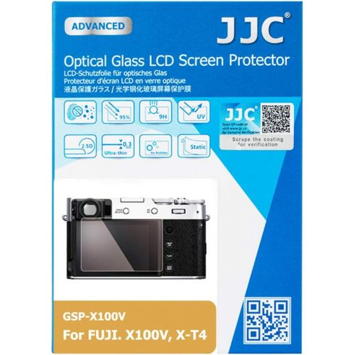 JJC Anti-Scratch Tempered Glass Camera Screen Protector Cover for Fujifilm X100V X-T4 XT4 X-E4 XE4 Digital Camera Screen Protection