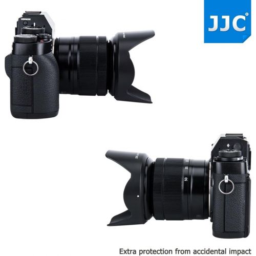  JJC Bayonet Reversible Lens Hood Shade for Fujifilm Fuji Fujinon XC 16-50mm F3.5-5.6 OIS II Lens on Camera X-T200 X-T100 X-A7 X-A5 X-A10 X-A3 X-A2 X-A1 XM1 X-T30 X-T20 X-T10 X-E3 X-E2S