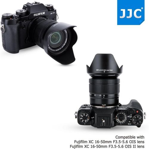  JJC Bayonet Reversible Lens Hood Shade for Fujifilm Fuji Fujinon XC 16-50mm F3.5-5.6 OIS II Lens on Camera X-T200 X-T100 X-A7 X-A5 X-A10 X-A3 X-A2 X-A1 XM1 X-T30 X-T20 X-T10 X-E3 X-E2S