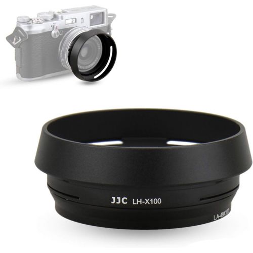  JJC Metal Lens Hood Shade Protector with 49mm Filter Adapter Ring for Fujifilm Fuji X100V X100F X100T X100S X100 X70 Replaces Fujifilm LH-X100 Lens Hood & AR-X100 Filter Adapter Ri