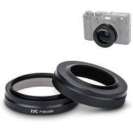 JJC UV Filter & Lens Hood Kit for Fujifilm Fuji X100V X100F X100T X100S X100 Allow to Mount Original Ring & Lens Cap -Black