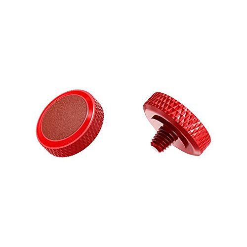  JJC New Desgin Red Brown Deluxe Camera Soft Release Button with Microfiber Leather on Surface for Fuji Fujifilm X-T20 X-T10 X-T2 X-PRO1 X100 X100S X100T X30 X20 Sony RX1R RX10 II I